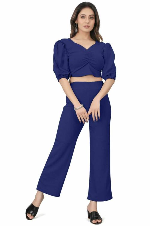 AJ Brothers Women Playwear Dress | Latest Two Piece Dress-BLUE-S