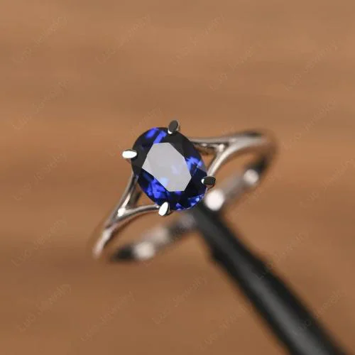 Chopra Gems & Jewellery Brass Blue Sapphire Stone Ring (Men and Women) - Free Size