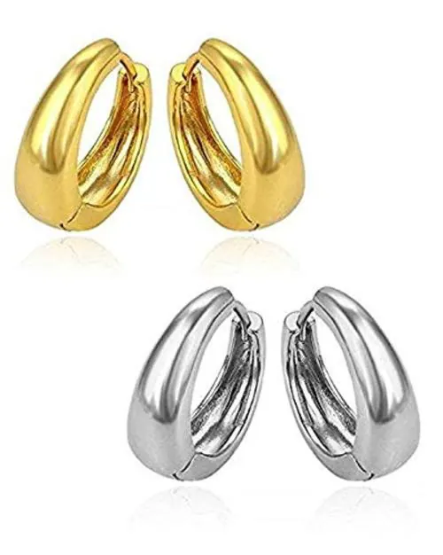 VAMA FASHIONS Kaju Bali Hoop Ear Rings Multicolor (Unisex) (Pack of 2)