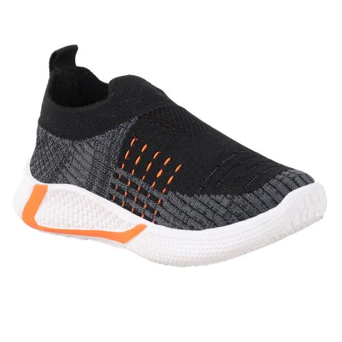 LEVOT FLYNET Walking Shoes Velcro Running Shoes Out door unisex shoes shoes For Boys & Girls(20-24 Months)-BLACK