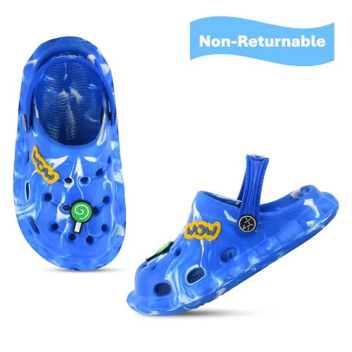 SMARTOTS Kids Stylish Dailywear Comfortable, Lightweight, Anti-Skid Anti-Slip Casual Blue Clogs/Sandal with Adjustable Sling Back Closure, Size-13C