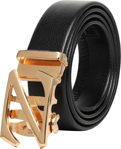 Elite Crafts Men Black Artificial Leather Belt - One Size l Belt For Men & Boys l Formal Belts l Stylish l Latest Design l Fashion Accessories