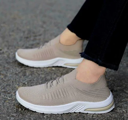 K-Footlance Cream Casual Shoes For Women