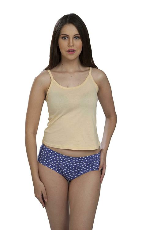 Mybody Women Brown Cotton Camisole (XL)