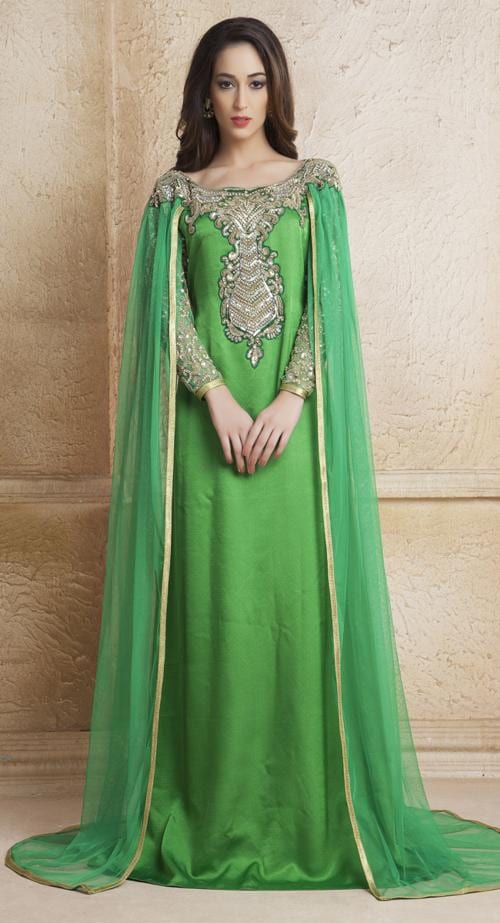 M/S KOLKOZY FASHION PRIVATE LIMITED Women's Designer Handmade Arabic Long Sleeve Wedding Caftan