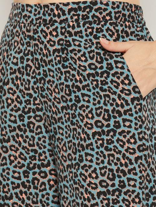 green leopard print co ord