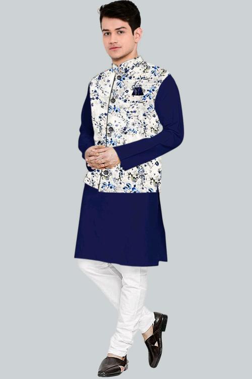 Krishna Boutique Present Mens Cotton Kurta Pyjama Sets With Nehru Jacket.