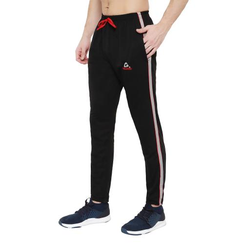 Golazo Men's Stylish Slim Fit Cotton Jogger Lower Track Pants for Gym, Running, Athletic, Casual Wear for Men Black-XL