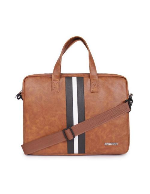 ASTRID Men's Laptop Bag/Office Bag With Sling Waterproof Messenger Bag (Beige, 10 L)