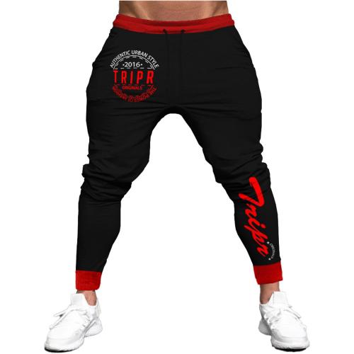 TRIPR Men Trackpants | Tripr Men Printed Black, Red Track Pants | Trackpants for Men | Men Trackpants