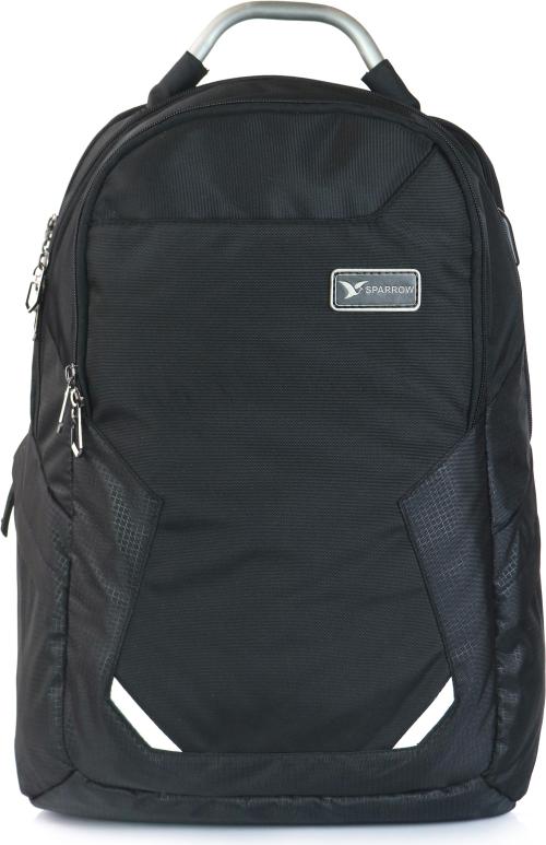 SPARROW Your Tarvel Buddy Black Polyester, Nylon Laptop Backpack, 36 L