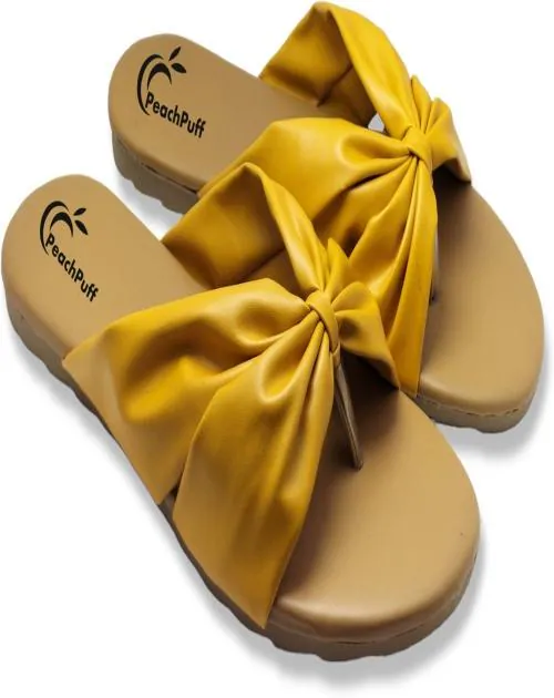PeachPuff Women Yellow Flats