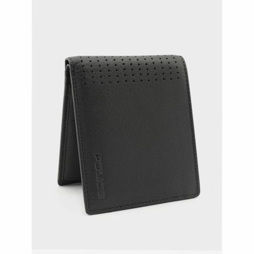 Police Black Color Gardon Bi Fold Coin Wallet