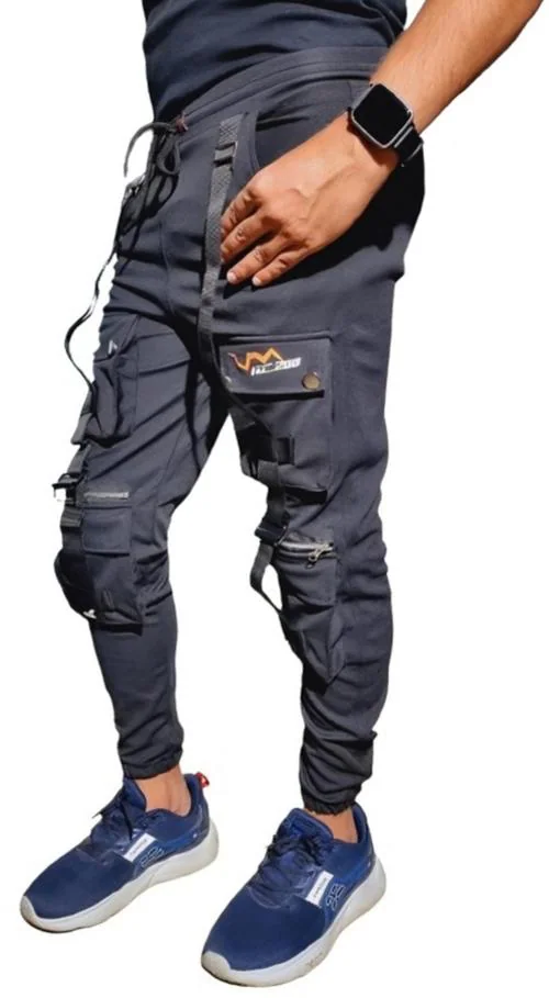 EL Jogers Men Black Printed Lycra Blend Track Pants (28)