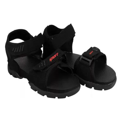 SFR XXX-1 Black and Red Sporty Casual Sandals for Men