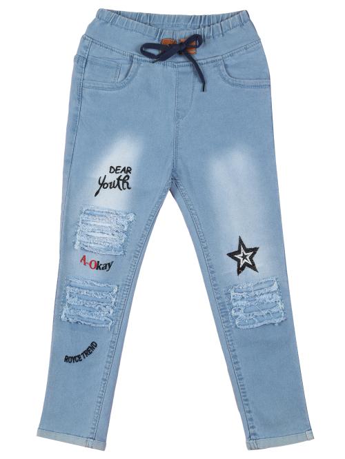 F2M Regular Wear Slim Fit High Rise Slim Fit Light Blue Girls Jeans