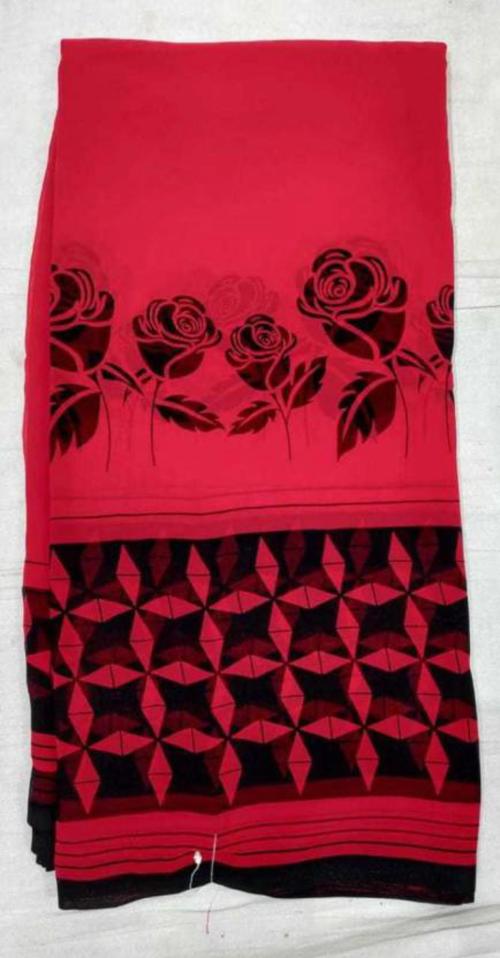Buy Rashididi Women Red Printed Georgette Bollywood Saree Online at ...