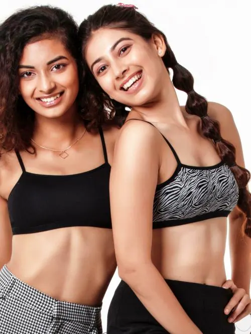 Enamor BB03 Trendy Fit Stretch Cotton Beginners Bra with Antimicrobial Finish and Cami Neckline