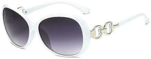 PIRASO Over-Sized Full-Frame white Sunglasses for Women-(9509 WHITE DC)