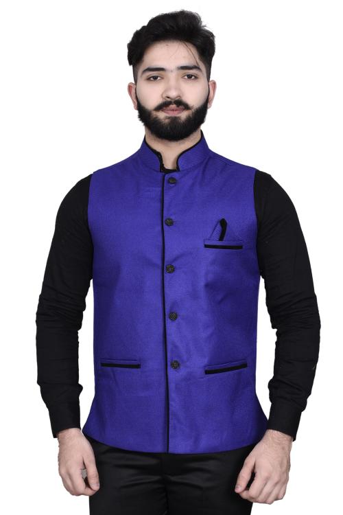 Buzzic men blue waistcoat