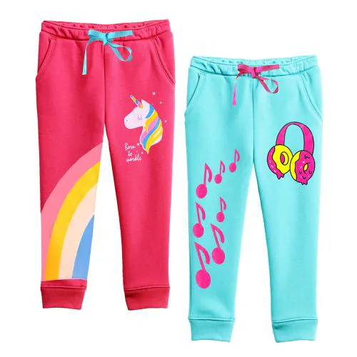Buy Kuchipoo Girls Track Pants Pack of 2 MultiColored Trackpants