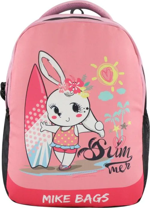 Mike Bags Pink Polyester Bunny Backpack - 13 L