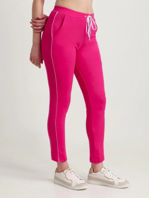 T.T. Women Solid Pink Track Pants