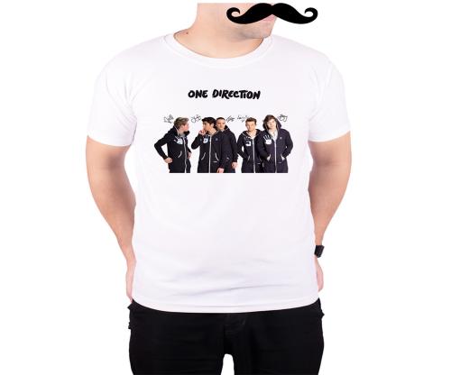 Mooch Wale One Direction Hands Print Jumpsuits White Quick-Dri T-shirt For Men - White, S