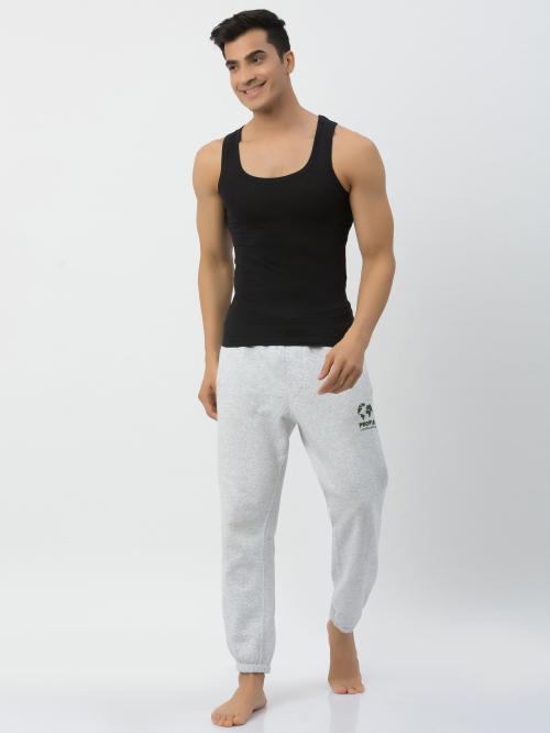 John Players Classic Cotton Vest in Black