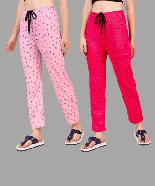 Christy World Women Multicolor Printed Pack of 2 Pyjamas