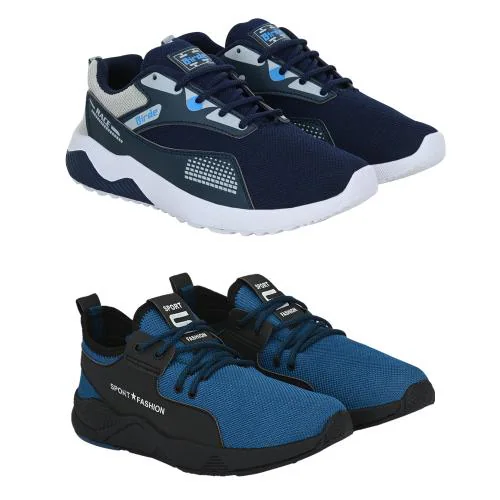 Buy Birde Men's Sport Shoes Combo of 2 (Navy, Blue) Online at Best ...