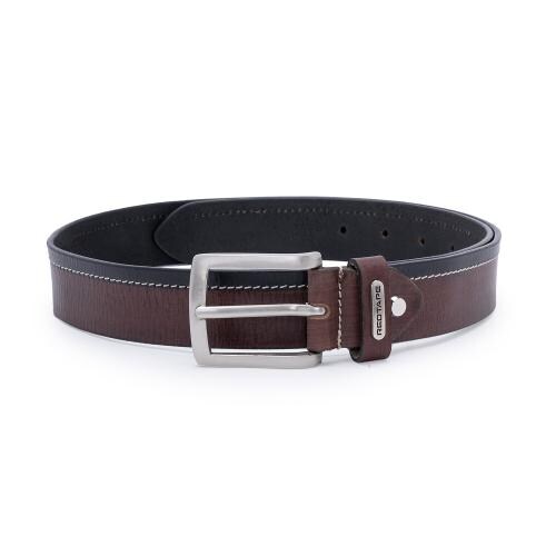 Red Tape Men's Brown /Black Leather Formal Belt