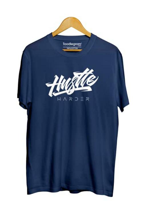Toodlegram Men Navy Cotton Printed Tshirt (4XL)