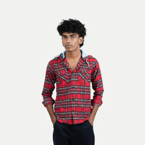 Rad Prix Boys Red Checked shirts