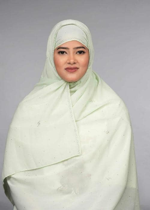 NOOR HIJAB Glitter Forehead Cross Muslim Hijab Scarf Turban Women Headscarf Female Head Wraps