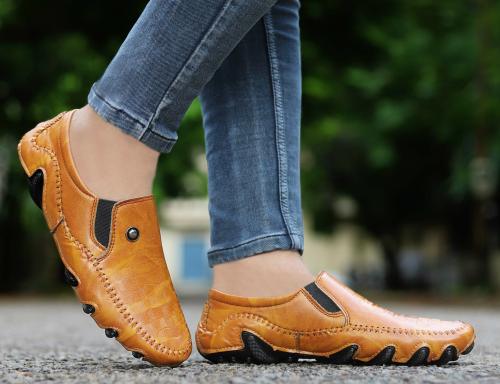 Krors Smart Casual Loafers for Men (Tan)