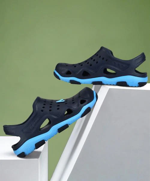 Aqualite Mens Navy Blue, Sky Blue Clogs