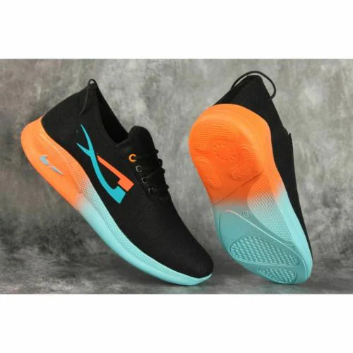 Buy Fanspy Stylish Black Orange Shoes For Men Online at Best Prices in ...