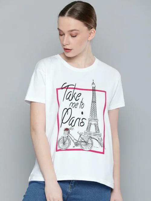 Dillinger Women's Typographic White T-Shirt