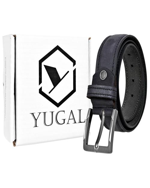 Y YUG ALL Black Leather Men's Formal Belt