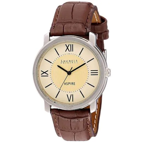 Laurels Aspire Ivory Dial Men's Watch