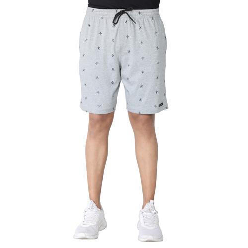 Palm Island Mens Dry Fit Casual Cotton Bermuda shorts | Grey Melange (M)