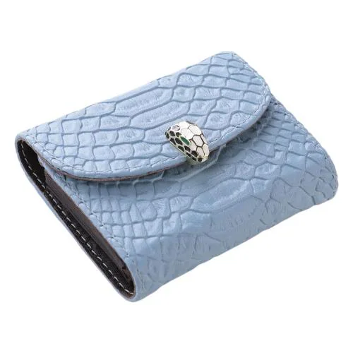 Kuber Industries Blue Leather Card Holder Wallet For Men Women