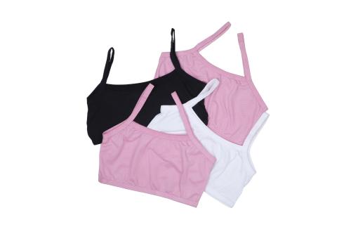 GAT FASHION Girls Training/Beginners Non Padded Br (4Pink-Black-White-Pink)