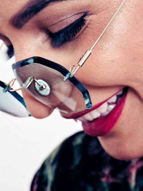 Women Pink Rimless Sunglasses