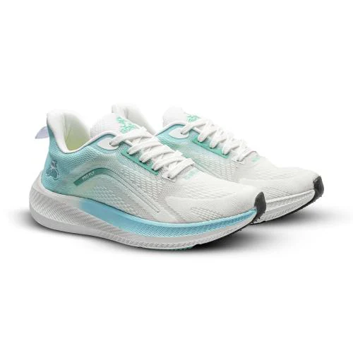 GO RIDE Praise Running Shoes for Men, Running Shoes for Men Lightweight, Engineered for Speed and Stability, Sports Shoes (White Green, Size 9)