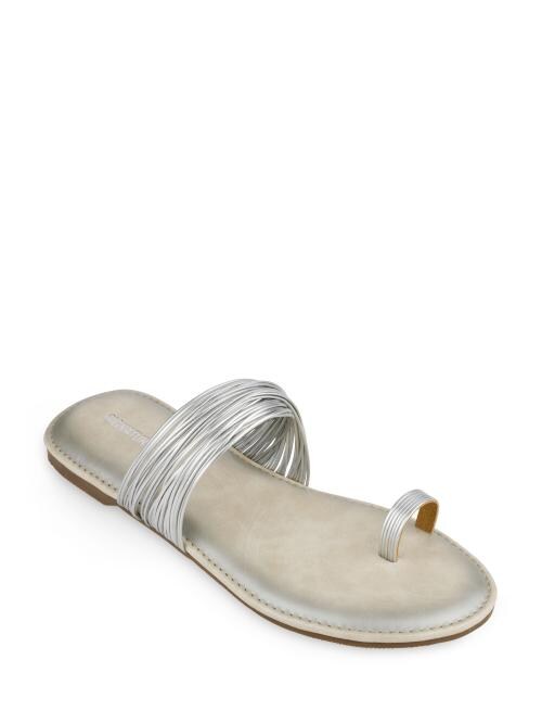 Signature Sole White Ethnic Flats