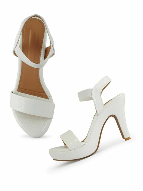 Mijas Trendy Brown Heel Sandals for women