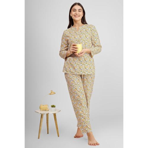ANASCO INDIA BUYING HOUSE Night Suit for Summer Pajama Set Soft Half Sleeves |Over Size Breathable Cotton Printed Night Suit pj Set for Pregnant Ladies Women/Girls Pregnant Ladies Relaxed wear
