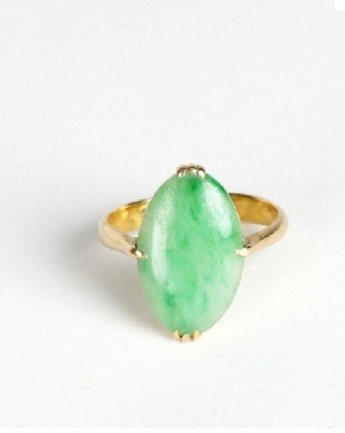CEYLONMINE Jade Stone Ring Natural and Original stone Gold Plated Ring JioMart